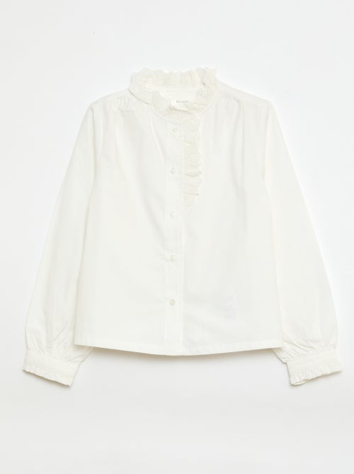 Blouse met sierlijke kraag - Kiabi