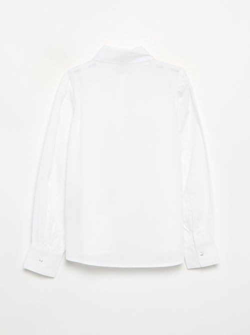 Blouse met siersteentjes op de kraag - Kiabi