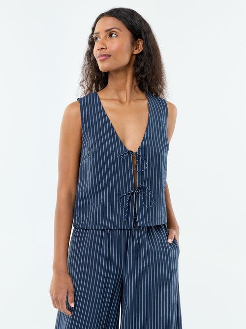 Blouse met strikjes - Kiabi