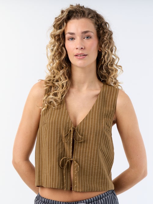 Blouse met strikjes - Kiabi
