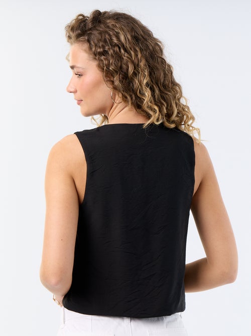 Blouse met strikjes - Kiabi