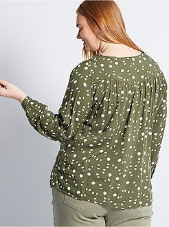 Blouse met V-hals - - Kiabi