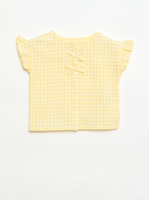 Blouse met vichyprint - Kiabi