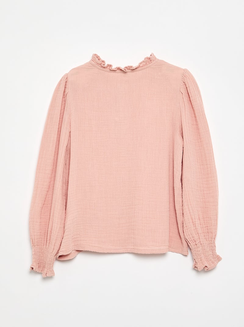 Blouse met volantkraag Rose - Kiabi