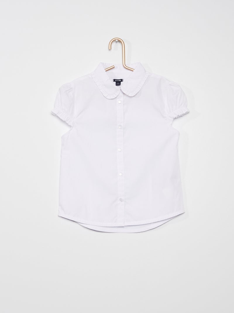 Blouse met volants WIT - Kiabi
