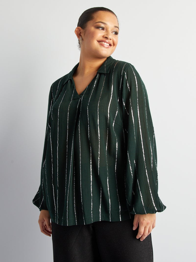 Blouse 'Only Carmakoma' GROEN - Kiabi