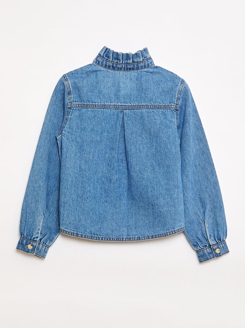 Blouse van denim Blauw - Kiabi