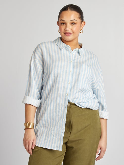 Blouse van gemengd linnen - Kiabi