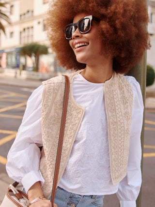 Blouse van katoenen voile
