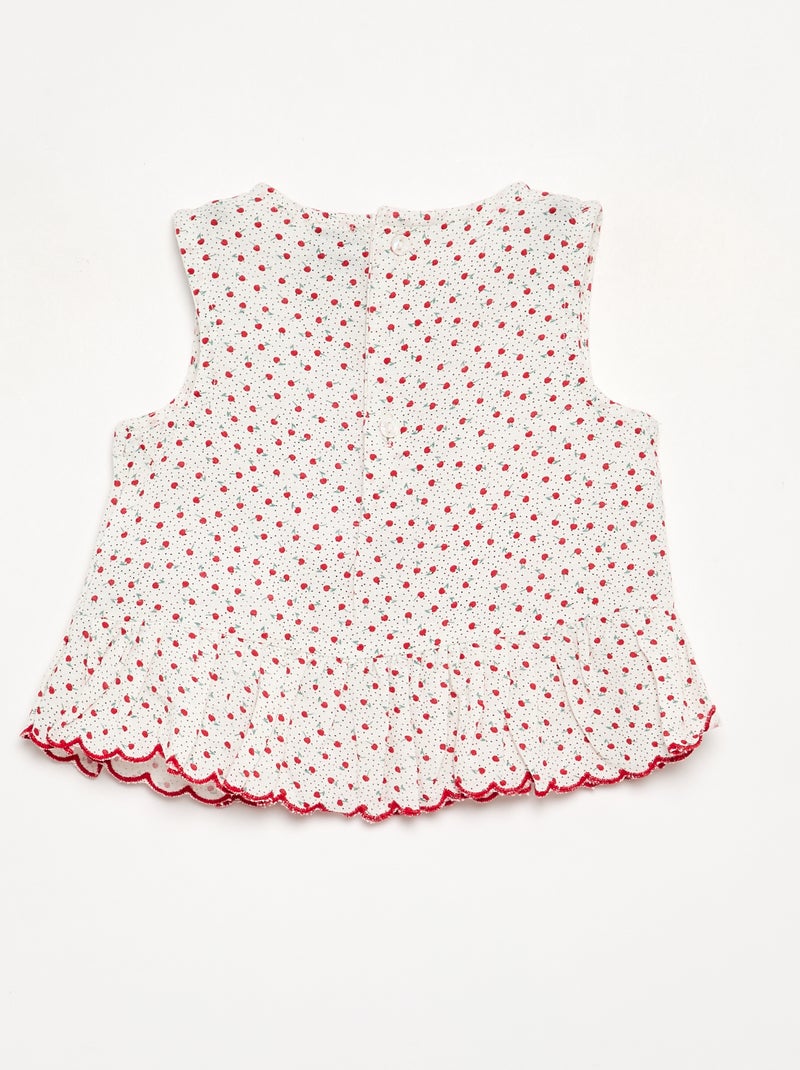 Blouse van katoenvoile Wit - Kiabi