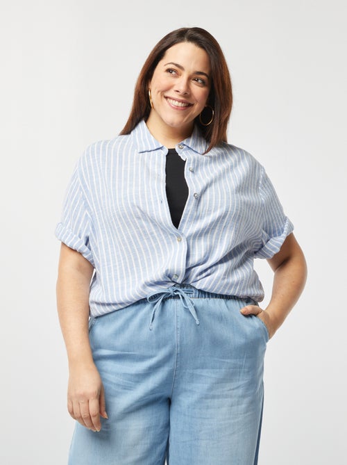 Blouse van linnenmix - Kiabi