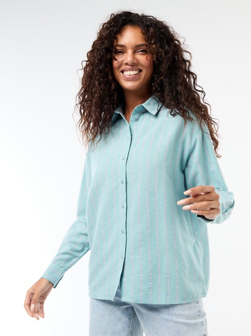 Blouse van linnenmix - Kiabi