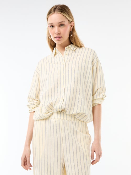 Blouse van linnenmix - Kiabi