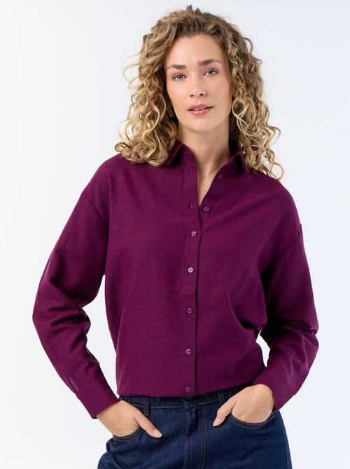 Blouse van linnenmix - Kiabi