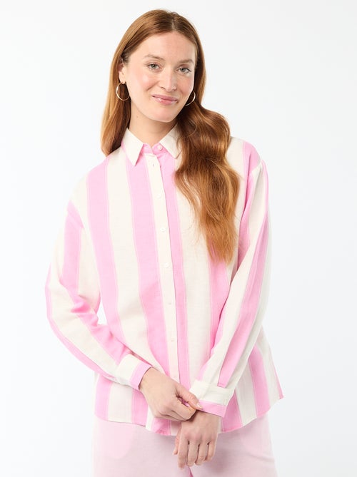 Blouse van linnenmix - Kiabi