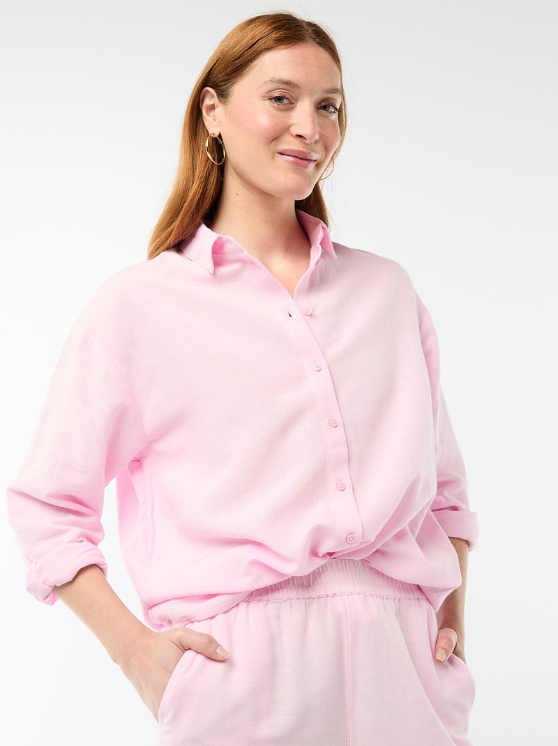 Blouse van linnenmix Rose - Kiabi