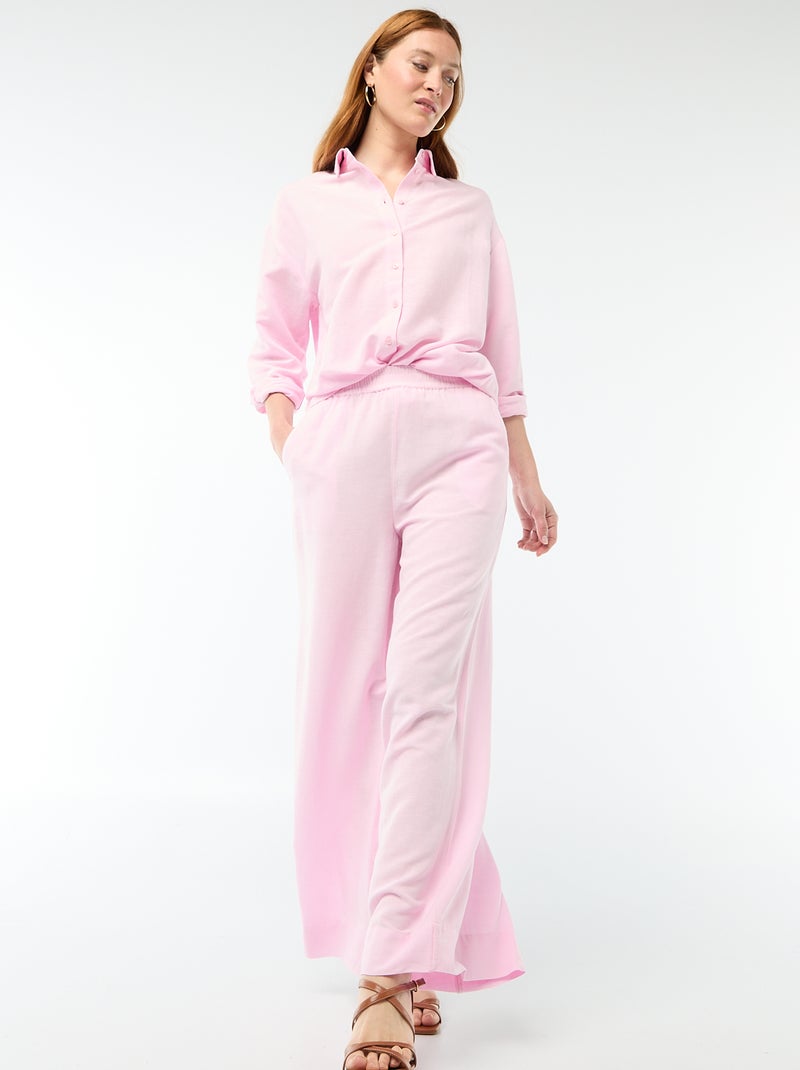 Blouse van linnenmix Rose - Kiabi