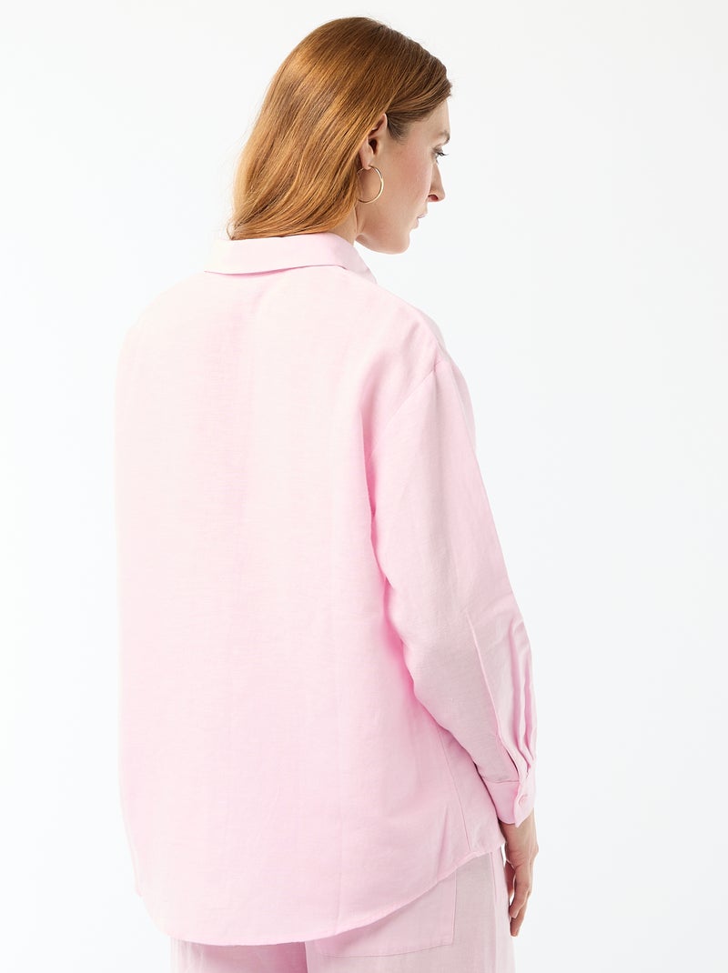 Blouse van linnenmix Rose - Kiabi
