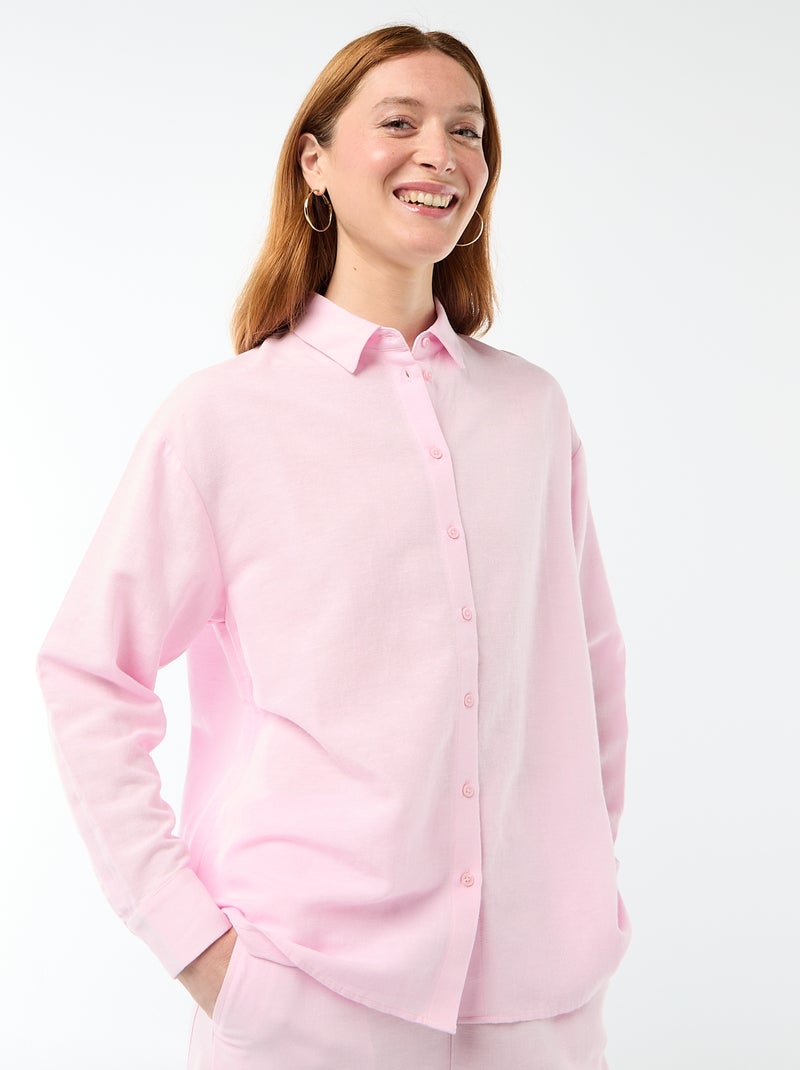 Blouse van linnenmix Rose - Kiabi