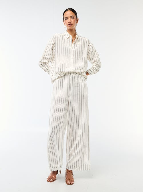 Blouse van linnenmix - Kiabi