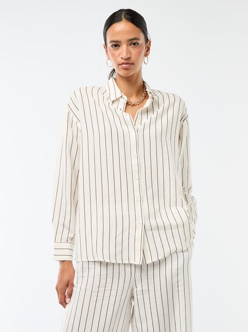 Blouse van linnenmix - Kiabi