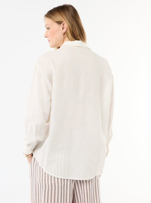 Blouse van linnenmix - Kiabi