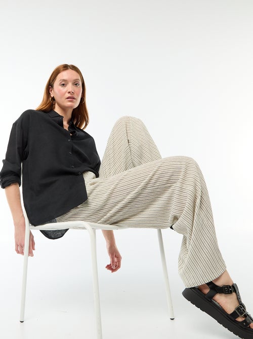 Blouse van linnenmix - Kiabi