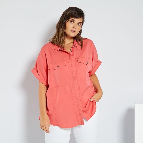 Uitgelezene Blouse van lyocell Dames size+ - oranje roze - Kiabi - 18,00€ FD-53