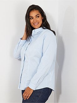 Blouse van stretch katoen - Kiabi
