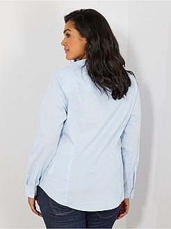 Blouse van stretch katoen - Kiabi