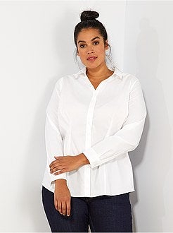 Blouse van stretch katoen - Kiabi