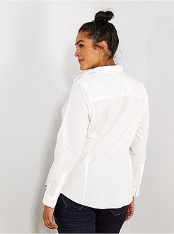 Blouse van stretch katoen - Kiabi