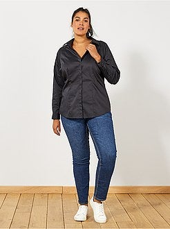 Blouse van stretch katoen - Kiabi