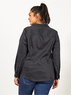 Blouse van stretch katoen - Kiabi