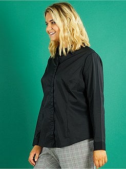 Blouse van stretch katoen - Kiabi