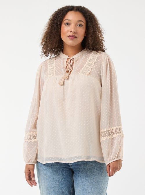 Blouse van voile 'Only Carmakoma' - Kiabi
