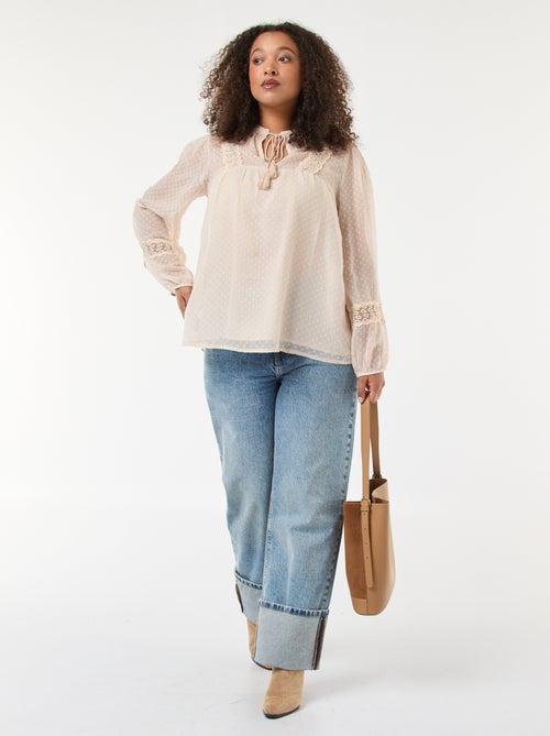 Blouse van voile 'Only Carmakoma' - Kiabi