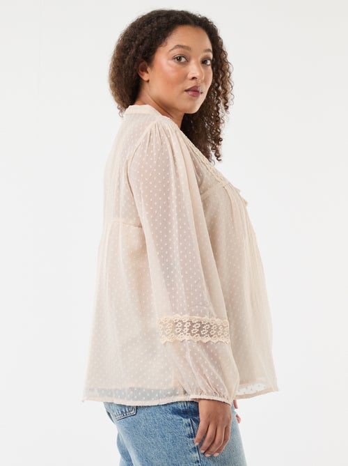 Blouse van voile 'Only Carmakoma' - Kiabi