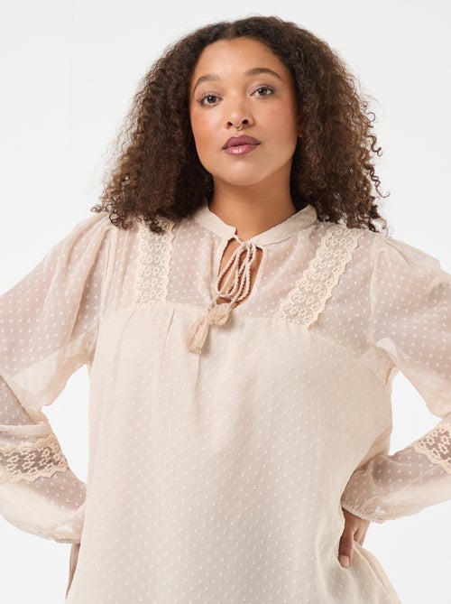 Blouse van voile 'Only Carmakoma' - Kiabi