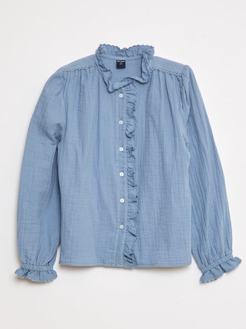 Blouse van zachte, luchtige katoen - Kiabi