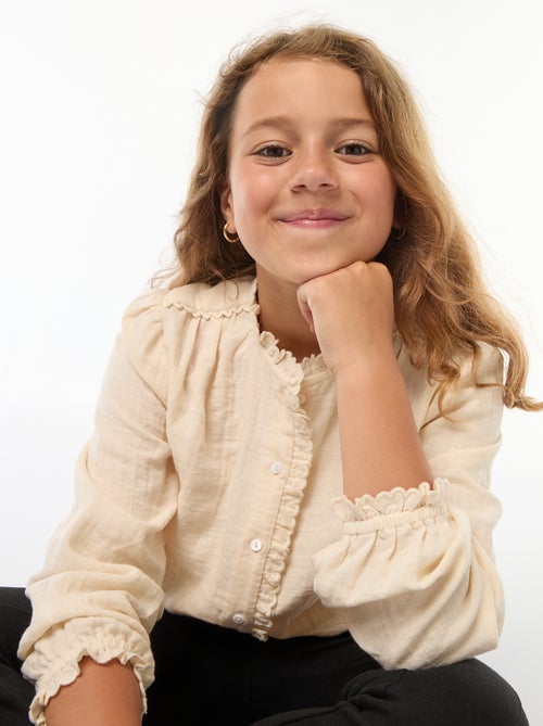 Blouse van zachte, luchtige katoen - Kiabi