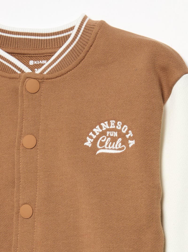 Blouson in Amerikaanse campusstijl Bruin - Kiabi