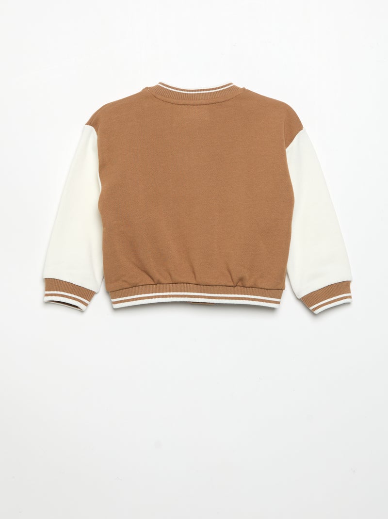Blouson in Amerikaanse campusstijl Bruin - Kiabi