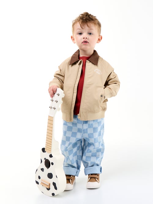 Blouson met rits en contrasterende kraag - Kiabi