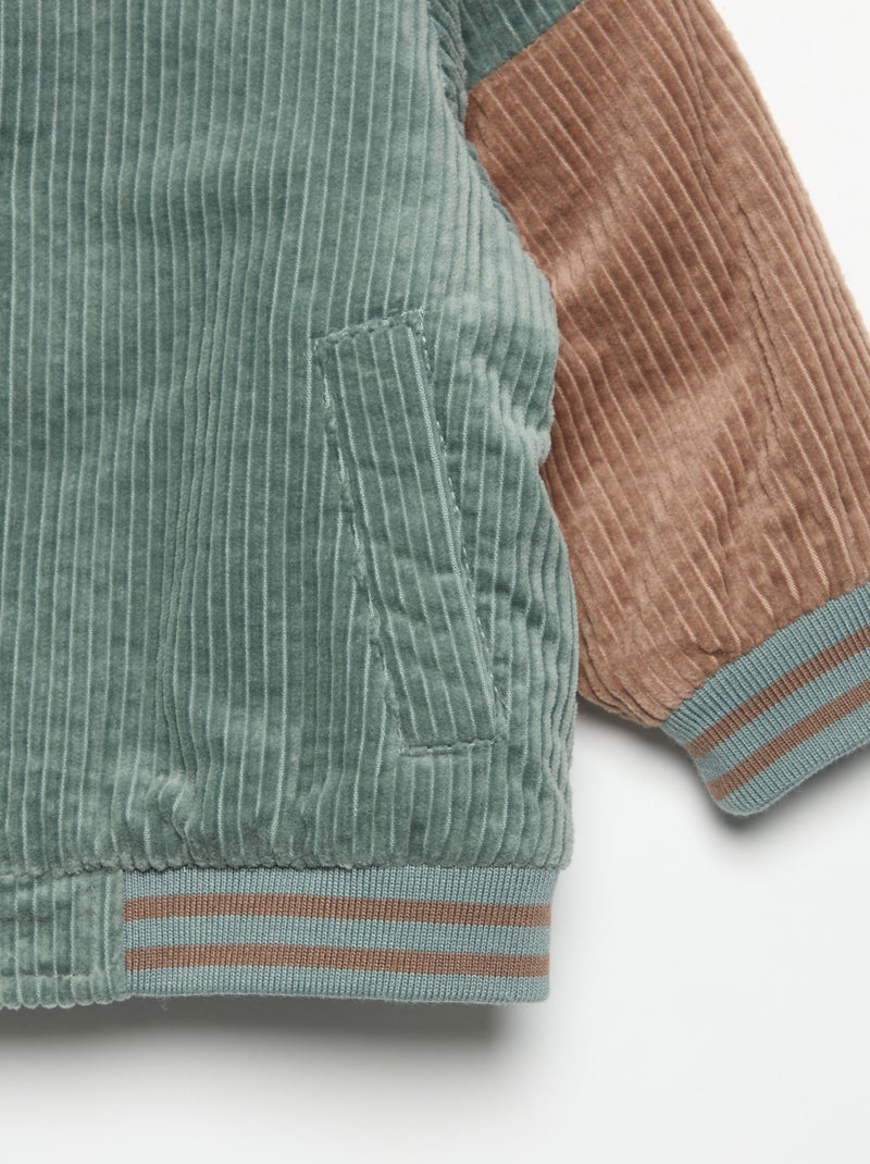 Blouson van ribfluweel Bruin - Kiabi