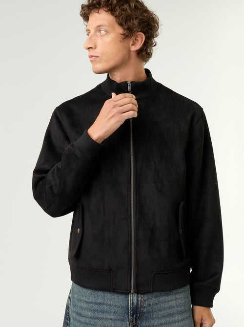 Blouson van suèdelook met rits - Kiabi