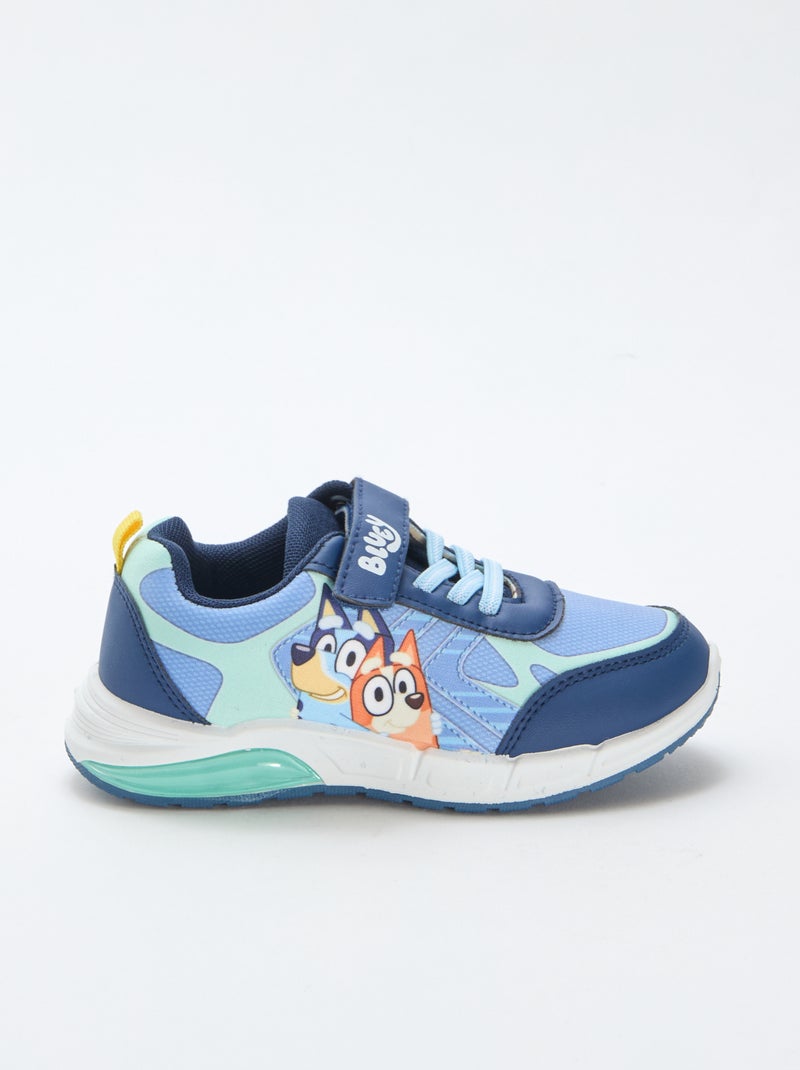 Bluey-sneakers met klittenbandsluiting en veters Blauw - Kiabi