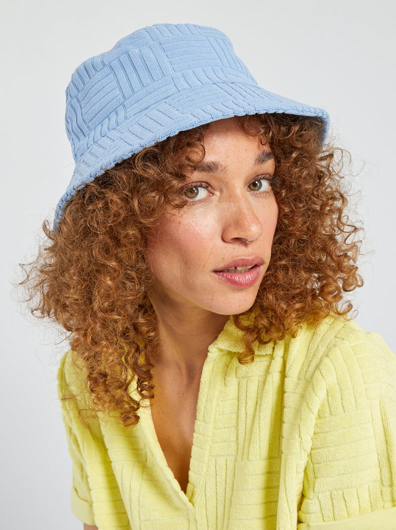 Bobhoedje van badstof BLAUW - Kiabi