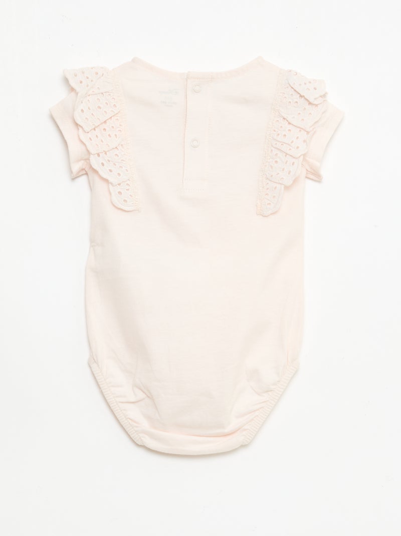 Body 'Disney' 'Marie' met broderie anglaise Rose - Kiabi