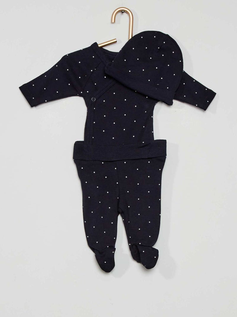 Body + legging + muts BLAUW - Kiabi